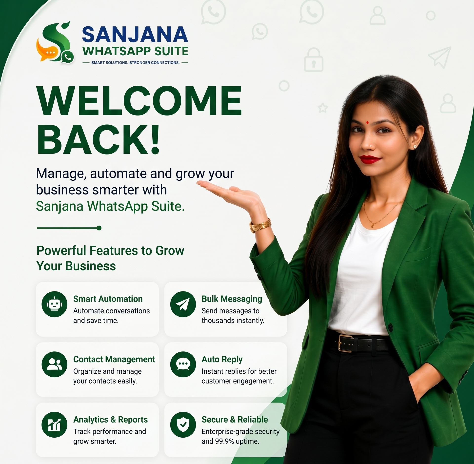 Sanjana WhatsApp Suite Logo